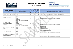 Free swms template electrical